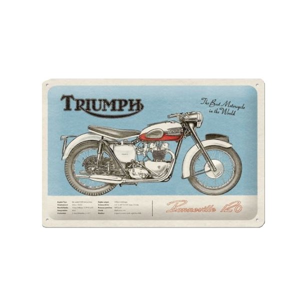 Nostalgic Art Triumph Bonneville Skilt