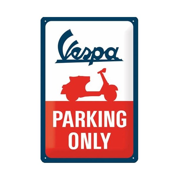 Nostalgic Art Vespa Parking Only Skilt