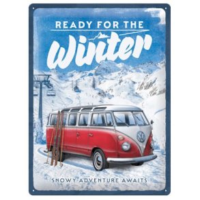 Nostalgic Art VW Bulli - Ready for the winter skilt 