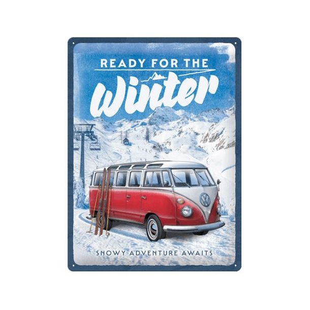 Nostalgic Art VW Bulli - Ready for the winter skilt 