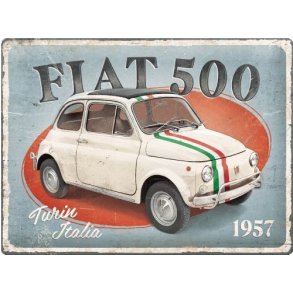 Nostalgic Art Fiat 500 Skilt