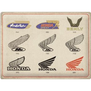 Nostalgic Art Honda Logo Evolution Skilt