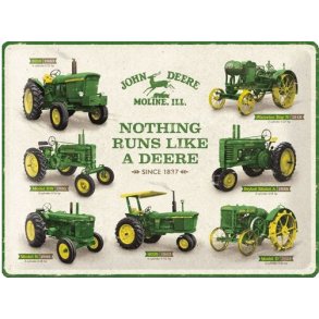 Nostalgic Art John Deere Model Chart Skilt