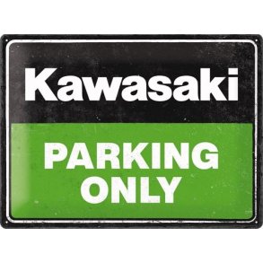 Nostalgic Art Kawasaki Parking Only Skilt