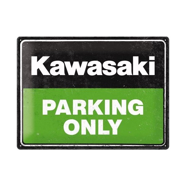 Nostalgic Art Kawasaki Parking Only Skilt