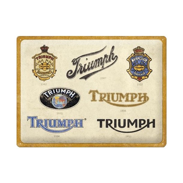 Nostalgic Art Triumph Logo Evolution Skilt