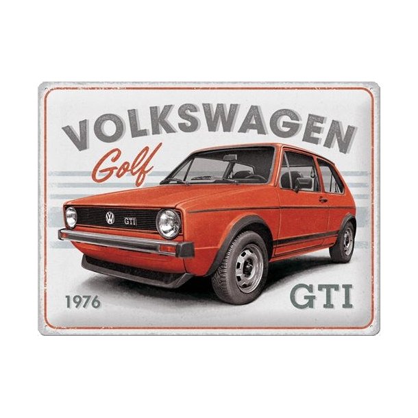 Nostalgic Art VW Golf GTI Skilt