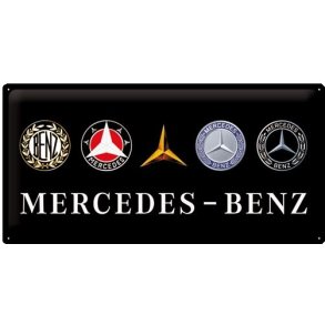 Nostalgic Art Mercedes Logo Evolution Skilt