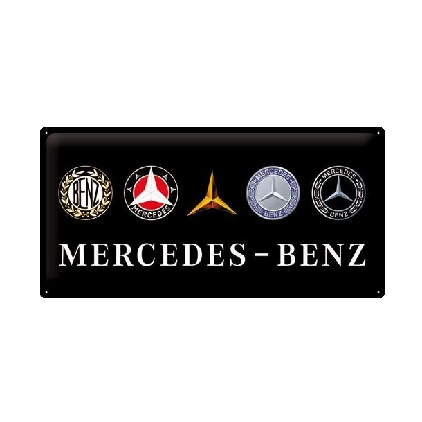 Nostalgic Art Mercedes Logo Evolution Skilt