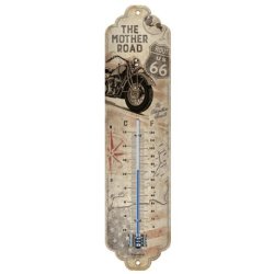 Nostalgic Art Route 66 Bike Map Thermometer