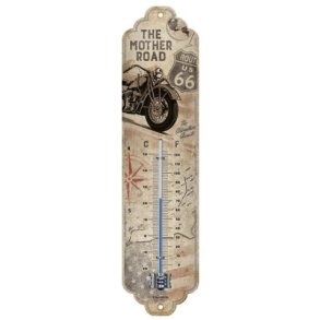 Nostalgic Art Route 66 Bike Map Thermometer