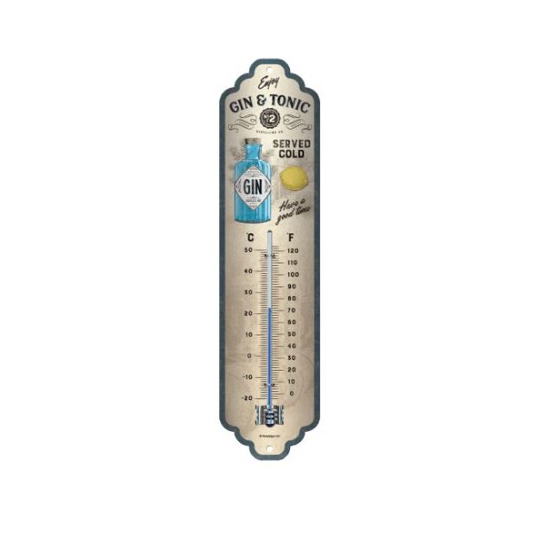 Nostalgic Art Gin &amp; Tonic Served Cold Thermometer