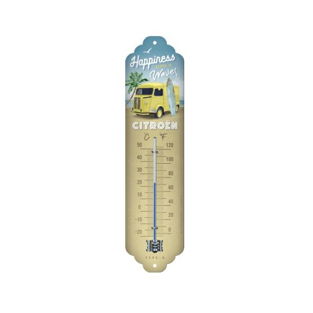 Nostalgic Art Citroen Type H - Happiness comes in waves Thermometer