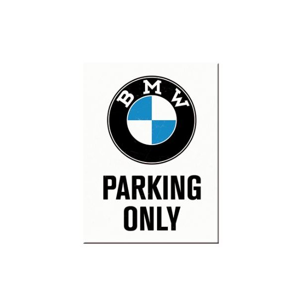 Nostalgic BMW - Parking only - Magnet