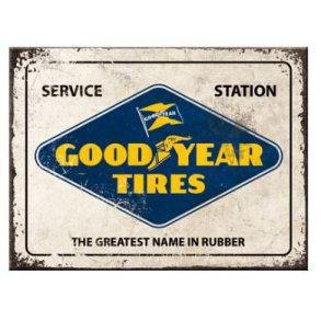 Nostalgic Art Goodyear White logo - Magnet
