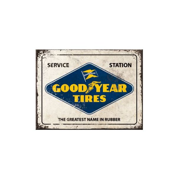 Nostalgic Art Goodyear White logo - Magnet