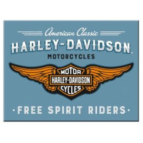 Nostalgic Ar Harley Davidson Blue logo - Magnet