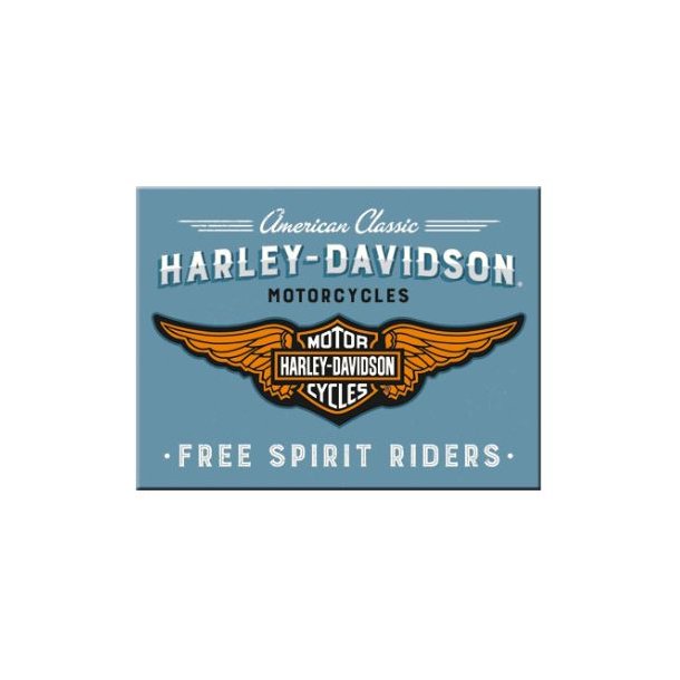 Nostalgic Ar Harley Davidson Blue logo - Magnet