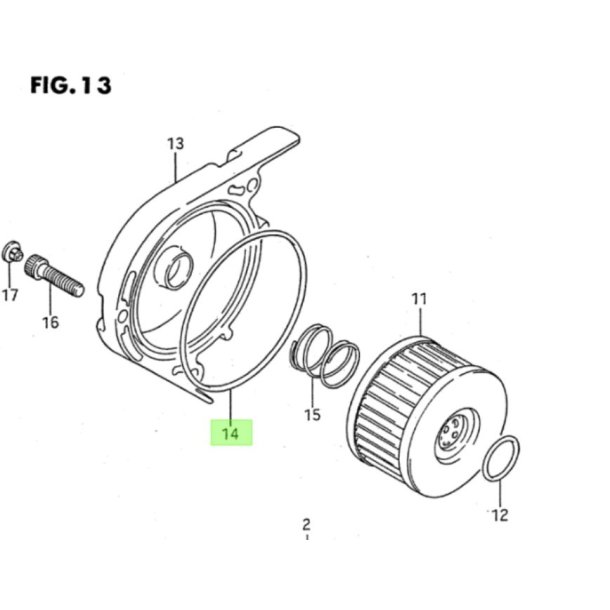 Oliefilter O-Ring Suzuki LS 650 Savage