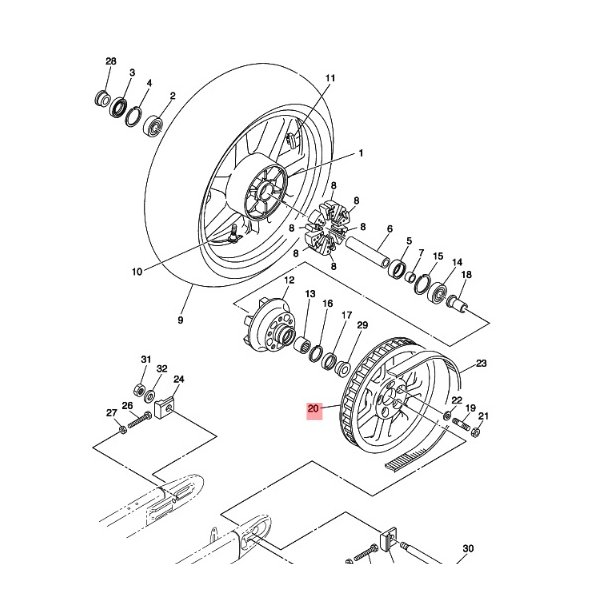 Pully Bag (no20) - Yamaha XVS 1300 A