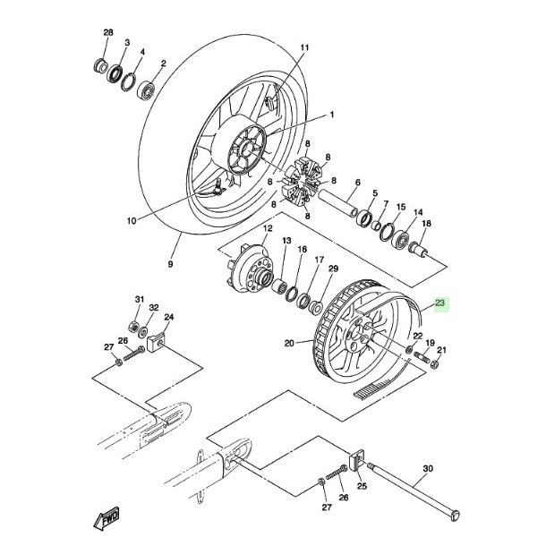 Belt (no23) - Yamaha XVS 1300 A