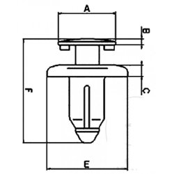 Plast nitte - 10 stk