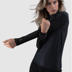 Zerofit Cold Skin V-Neck Baselayer Sort