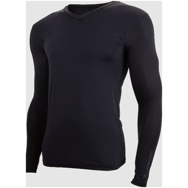 Zerofit Cold Skin V-Neck Baselayer Sort