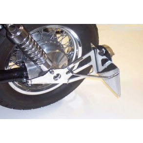 B. TUV Sidehngt nummerpladeholder - Chrome - Suzuki VS 1400