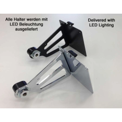 B. TUV Sidehngt nummerpladeholder - Chrome - Suzuki VS 1400