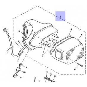 Original baglygte - XV 535