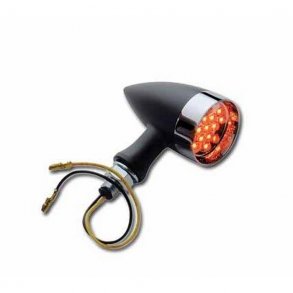 LED Star Blinklys Sort hus Chrome Ring