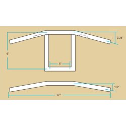 Styr - Biltwell Window 1" / 25mm Sort