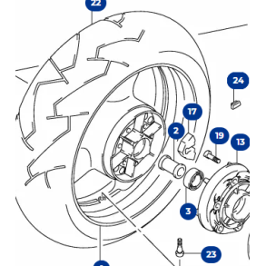 Suzuki GSX 1300 R Hayabusa Shock absorber nr. 17