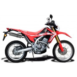 Delkevic 350mm rustfri slip on udstdning - Honda CRF250 L