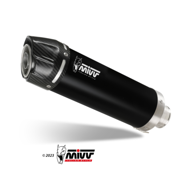 Mivv GP Slip-On Sort Rustfri Stl FZ1 S/N Fazer (06-12)