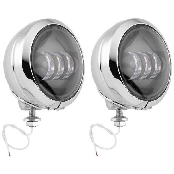 LED Spotlight Kit 4,5" Chrome