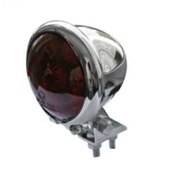 P&W LED baglygte - BATES Chrom/Rd
