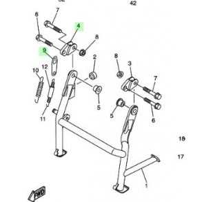 Monterings beslag til centerfod - Yamaha FZ6