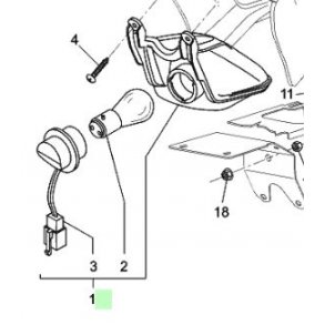Yamaha MT03 - Original Baglygte