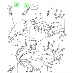 Spejle Originale - Yamaha FZ6-S
