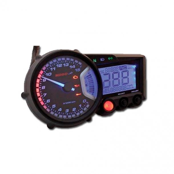 Koso RX2 Speedometer / Omdrejningstller / Cockpit