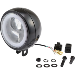 Daytona LED forlygte - Sort - Universal
