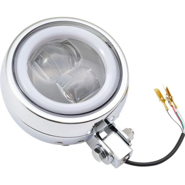 Daytona LED forlygte - Chrome - Universal