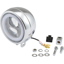 Daytona LED forlygte - Chrome - Universal