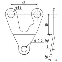 Daytona Anti-Vibration beslag med vinkel Velona 60