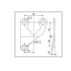 Daytona Anti-Vibration beslag offset med vinkel Velona 60