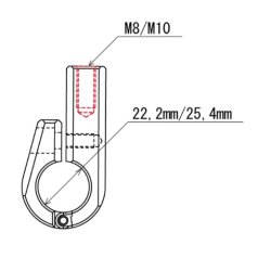 Daytona Universal beslag Type-A M8