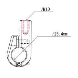 Daytona Universal Spejlholder M10 / 25mm (1")