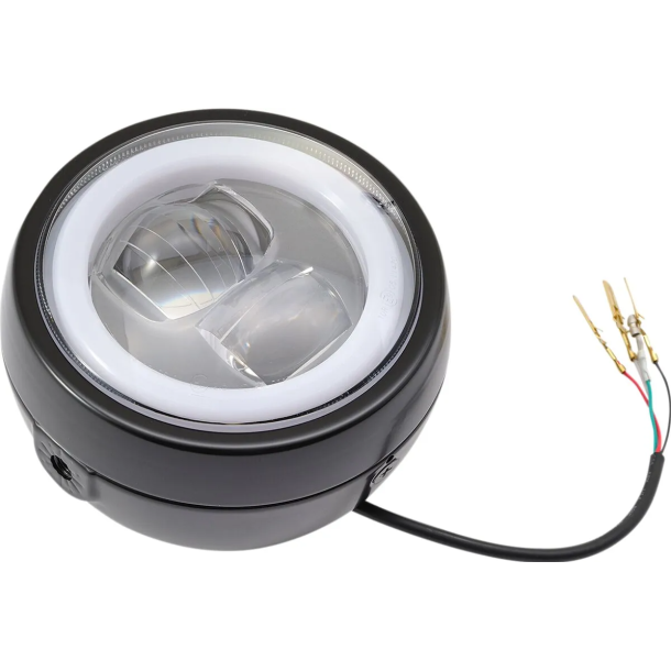 Daytona LED forlygte - Sort - Universal